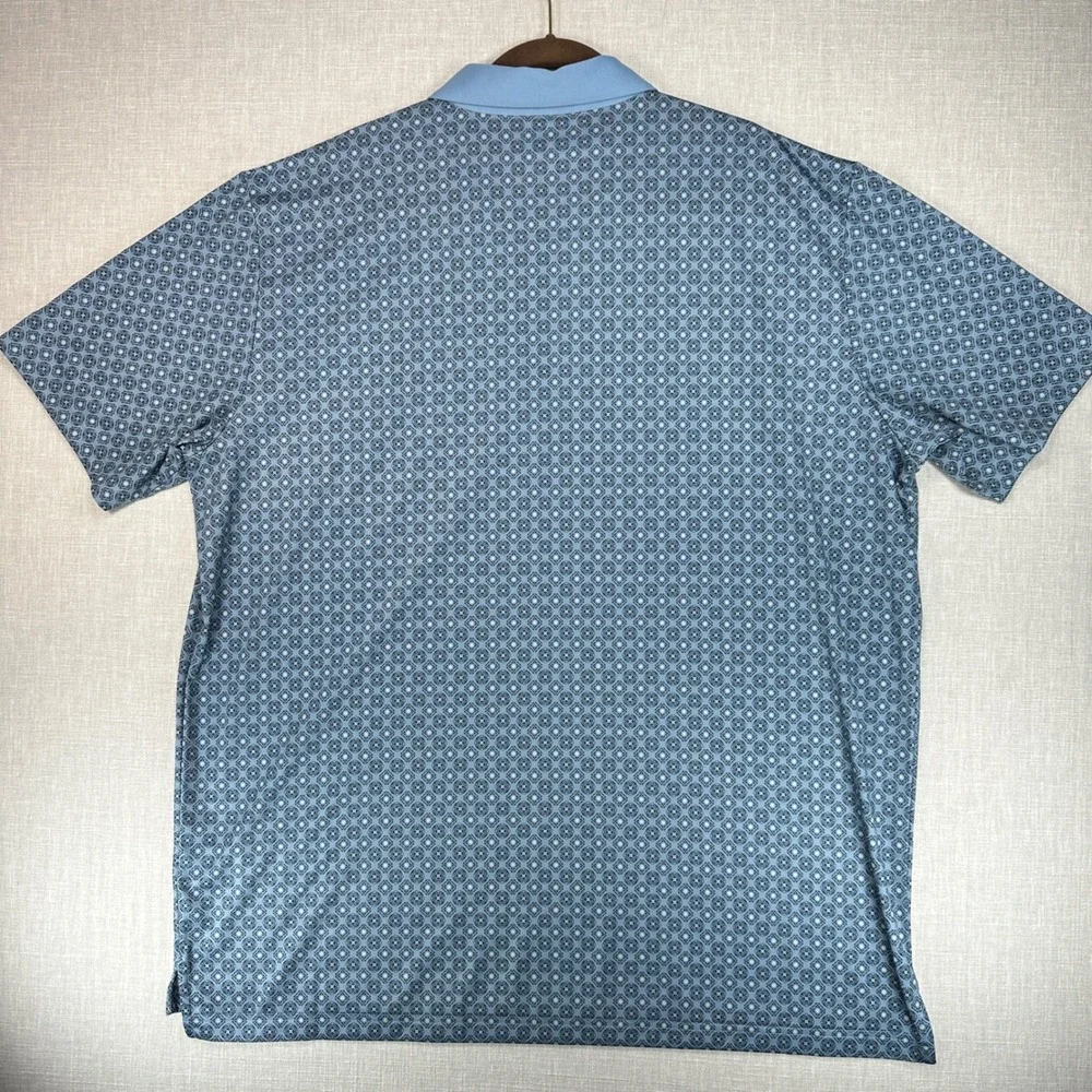 Callaway Golf Polo Mens XXL Blue Opti-Dri Geometric Medallion Short Sleeve Shirt - Picture 3 of 7